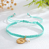 Brass & Imitation Pearl Charm Bracelets PJ9657-16-1
