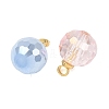 Electroplate Glass Pendants PALLOY-JF05532-02-2