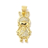 Rack Plating Brass Cubic Zirconia Pendants KK-S380-30G-03-1