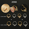 316L Surgical Stainless Steel Micro Pave Clear Cubic Zirconia Nose Rings WG1C8D8-05-1
