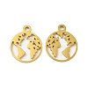 Ion Plating(IP) 304 Stainless Steel Charms STAS-J042-06G-1