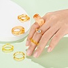 7Pcs 7 Style Transparent Acrylic Finger Rings RJEW-LS0001-51-6