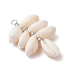 Natural Cowrie Shell Color-Changing Cluster Pendants PALLOY-JF03560-02-3