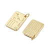 Brass Postcard Pendants KK-Q006-08G-2