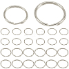 120Pcs 2 Styles Iron Split Key Rings FIND-SC0013-32P-1