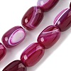Natural Banded Agate/Striped Agate(Dyed & Heated) Beads Strands G-H324-01I-1
