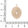 Brass Micro Pave Cubic Zirconia with Glass Pendants KK-Q026-11G-3