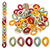 SUPERFINDINGS 100Pcs 5 Colors Opaque Acrylic Linking Rings FIND-FH0006-20-1