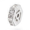 Brass Micro Pave Cubic Zirconia Beads ZIRC-J018-16P-2