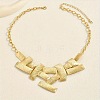 Rectangle Alloy Pendant Bib Necklaces FS-WG7FB46-01-1
