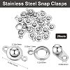 20Pcs 201 Stainless Steel Snap Clasps STAS-BBC0005-88B-2
