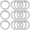 SOFPLATE 16Pcs Zinc Alloy Spring Gate Rings FIND-SP0001-09-1