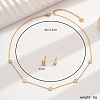 Elegant Stainless Steel Round Stud Earrings & Necklaces Set for Women IE2070-1