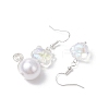 Glass Beads Dangle Earrings EJEW-JE06316-4