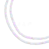 Opaque Spray Painted Glass Bead Strands GLAA-N047-07-06-3