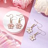 Flower Alloy Enamel Dangle Earrings for Women EJEW-JE06156-2