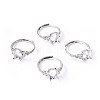 Adjustable Brass Finger Ring Components KK-L193-08P-1