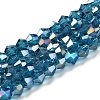 Transparent Electroplate Glass Beads Strands LS-EGLA-A039-T2mm-B01-1