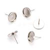 Non-Tarnish 201 Stainless Steel Stud Earring Settings STAS-I088-F-01P-3