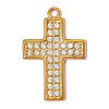 304 Stainless Steel with Crystal Rhinestone Pendants RB-OY001-30G-1