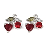 Brass Micro Pave Cubic Zirconia Pendants KK-P290-02A-P-01-1