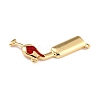 Brass Enamel Links Connectors KK-P204-03G-3