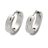 304 Stainless Steel Polishing Effect Hoop Earrings EJEW-M001-32P-4