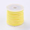 3x1.5mm Yellow Flat Faux Suede Cord X-LW-R003-38-2