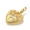 Rack Plating Brass Micro Pave Cubic Zirconia Pendants KK-M296-07G-2