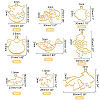 18Pcs 9 Style Alloy Open Back Bezel Charm Pendants FIND-OC0001-66-2