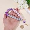 1Pc Silicone & Wood Pendant Decorations HJEW-BM0001-61C-3