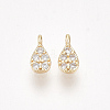 Brass Micro Pave Cubic Zirconia Charms KK-S350-298-1