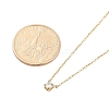 Ion Plating(IP) 304 Stainless Steel Cubic Zirconia Flat Round Pendant Cable Chain Necklaces NJEW-P320-16G-01-5