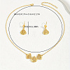 Elegant Hollow Fan Brass Necklace & Dangle Earrings Set RC4710-2