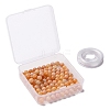 100Pcs 8mm Natural Peach Calcite Round Beads DIY-LS0002-27-7