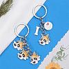 WEWAYSMILE 2 pcs Dog Keychain Car Keychain Pet Pendant Key-Ring Lovely Dog Key-ring Portable Metal Keychain Gift for Pet Lover Birthday Puppy Theme Party Supplies (Boxer Dog) JX795A-4