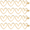20Pcs Brass Heart Stud Earring Findings KK-BBC0009-62-1