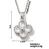 Fashionable clover copper inlaid zircon necklace ON6293-1