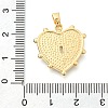 Brass Micro Pave Acrylic Pendant KK-S049-34G-3