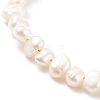 Natural Pearl Beaded Slider Bracelet for Women BJEW-JB08330-01-4
