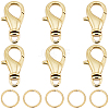 Beebeecraft 6Pcs Brass Swivel Lobster Claw Clasps DIY-BBC0001-51-1