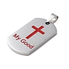 304 Stainless Steel Enamel Pendants STAS-G346-38P-2