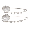 Shell Shape 304 Stainless Steel Safety Pins Brooch Findings SA-CBA098D-16F-P04-1