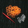 Fluorescent Neon Color Rubber Loom Bands Refills with Accessories DIY-R006-2