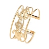 304 Stainless Steel Cuff Statement Bangles BJEW-Z161-03G-2