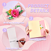 AHANDMAKER 2 Sets 2 Styles Valentine's Day Rectangle 3D Pop Up Flower Paper Greeting Card AJEW-GA0006-96-3