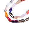Electroplate Glass Beads Strands EGLA-N006-044-3