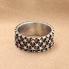 Punk Style 304 Stainless Steel Finger Rings for Men FS-WG83721-02-1