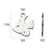 304 Stainless Steel Charms STAS-CJC0008-22P-2