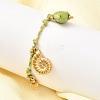 Shell Shape 304 Stainless Steel Charm Bracelets BJEW-K237-19G-1